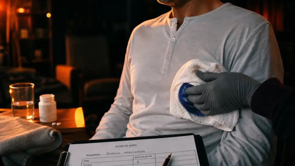 Douleur intercostale : 20 minutes de froid, respiration douce et signes d’alerte