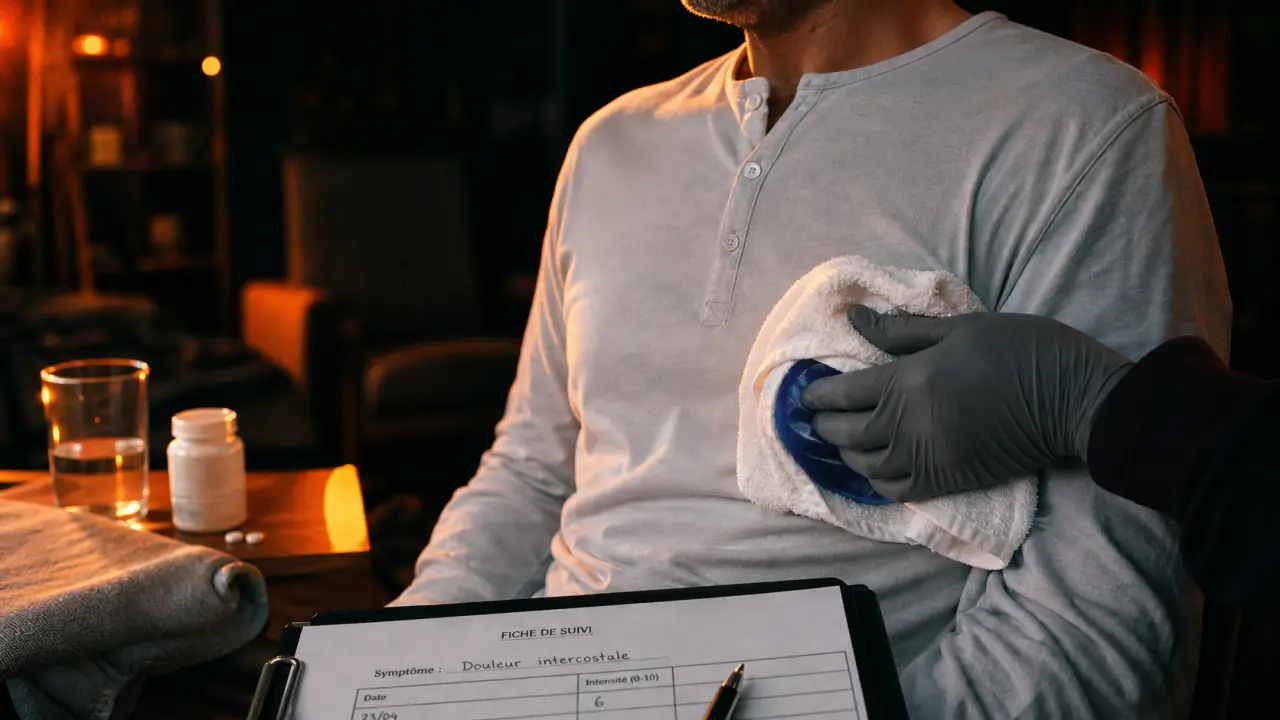 Froid doux sur poitrine pour soulager les douleurs intercostales