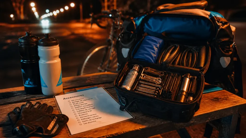 Quels accessoires de cyclotourisme garder pour rouler, dormir et réparer sans s’alourdir ?