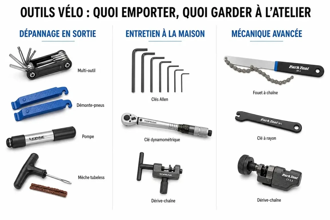 Comparatif des outils velo selon l’usage : dépannage, entretien et mécanique avancée