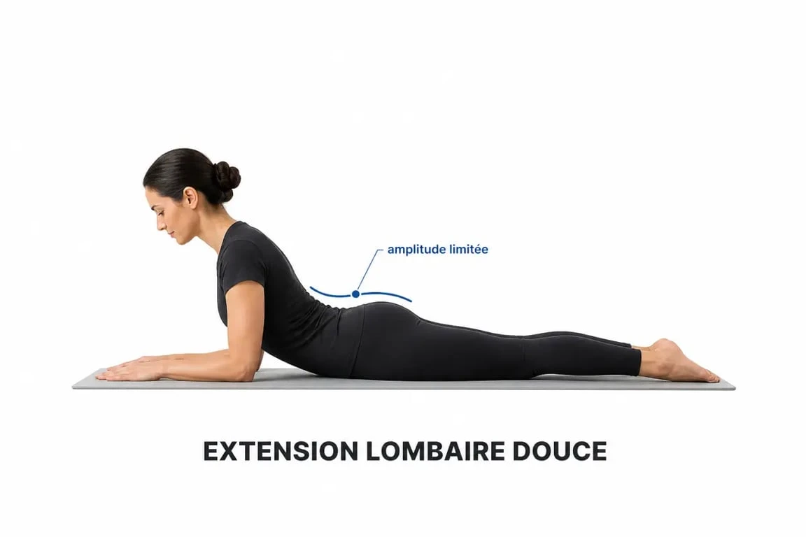 Étirements bas dos : extension douce pour mobiliser les lombaires
