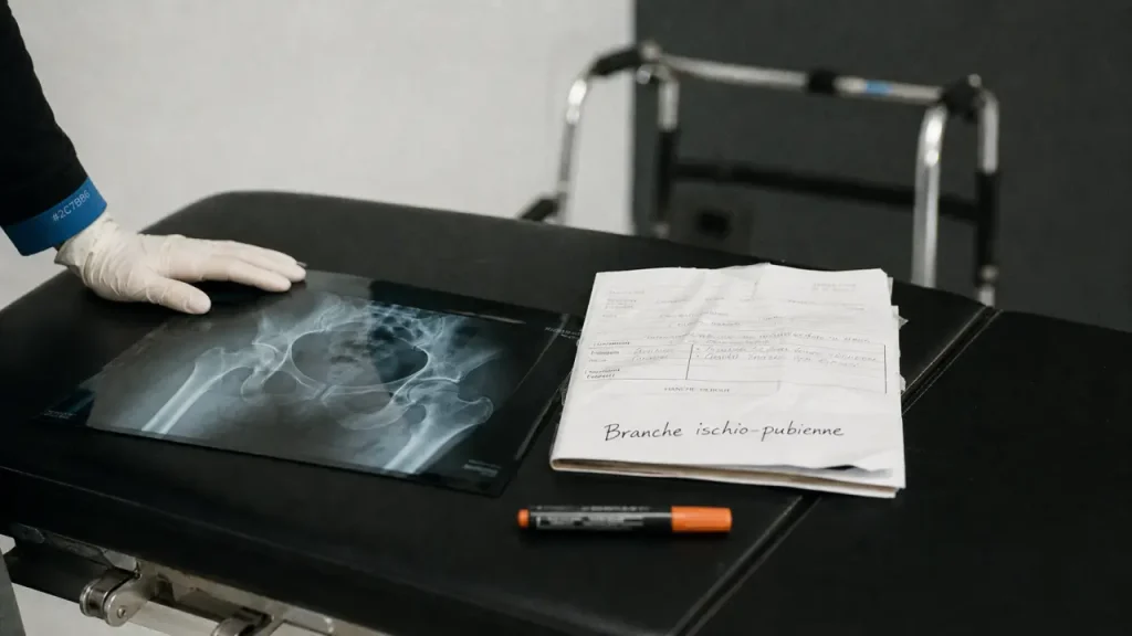 Fracture de la branche ischio-pubienne : diagnostic, traitement et étapes de la guérison