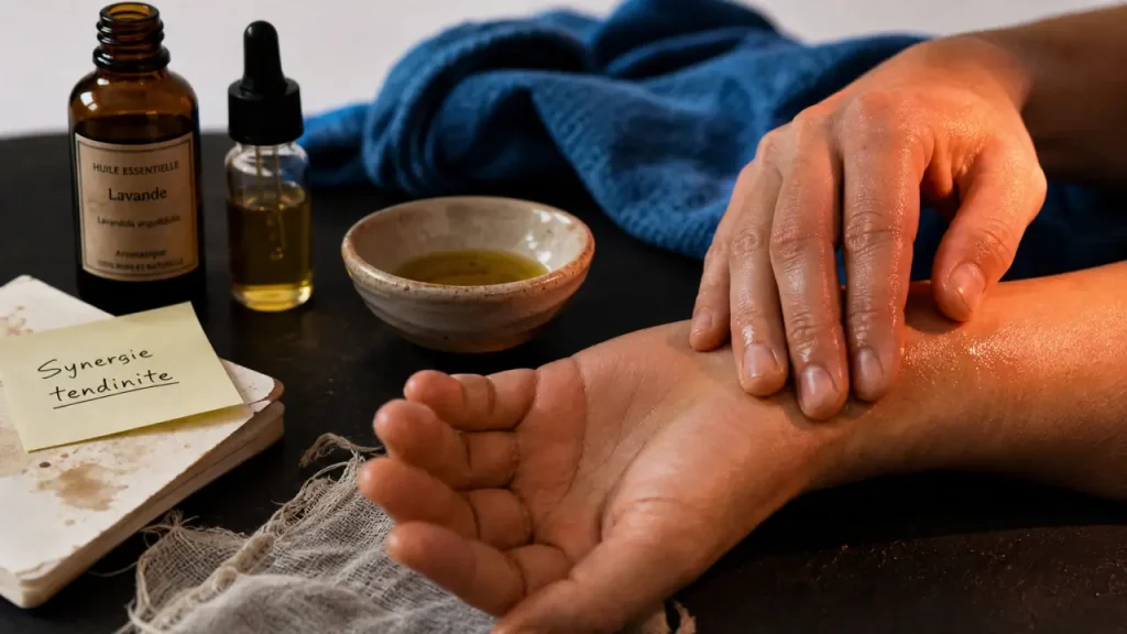 Huiles essentielles et tendinite : soulager la douleur sans sursolliciter le tendon