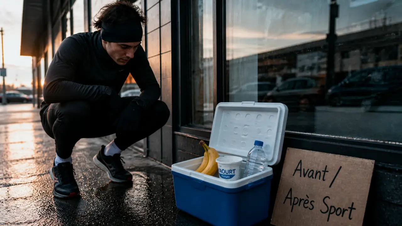 Perte de poids : manger avant ou apres le sport, avant/après séance