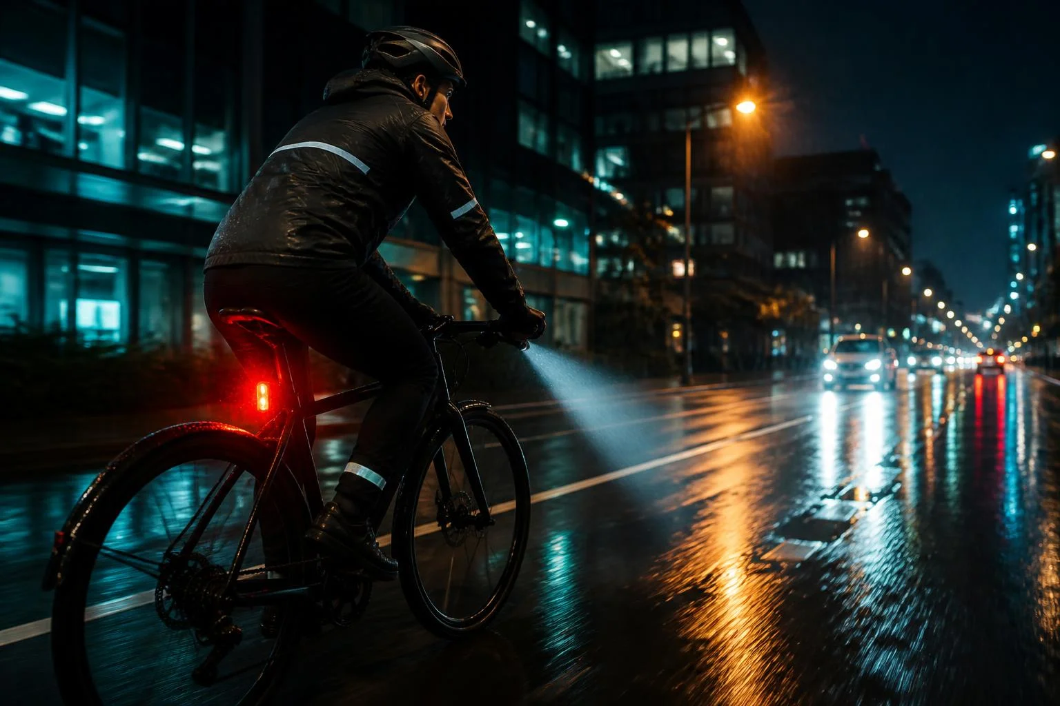 À vélo de nuit en ville : feux, visibilité latérale