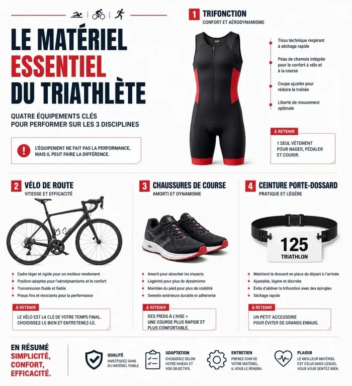 Équipement triathlon essentiel pour débutant