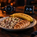 Manger avant sport : assiette légère, riz et poulet, énergie sans lourdeur