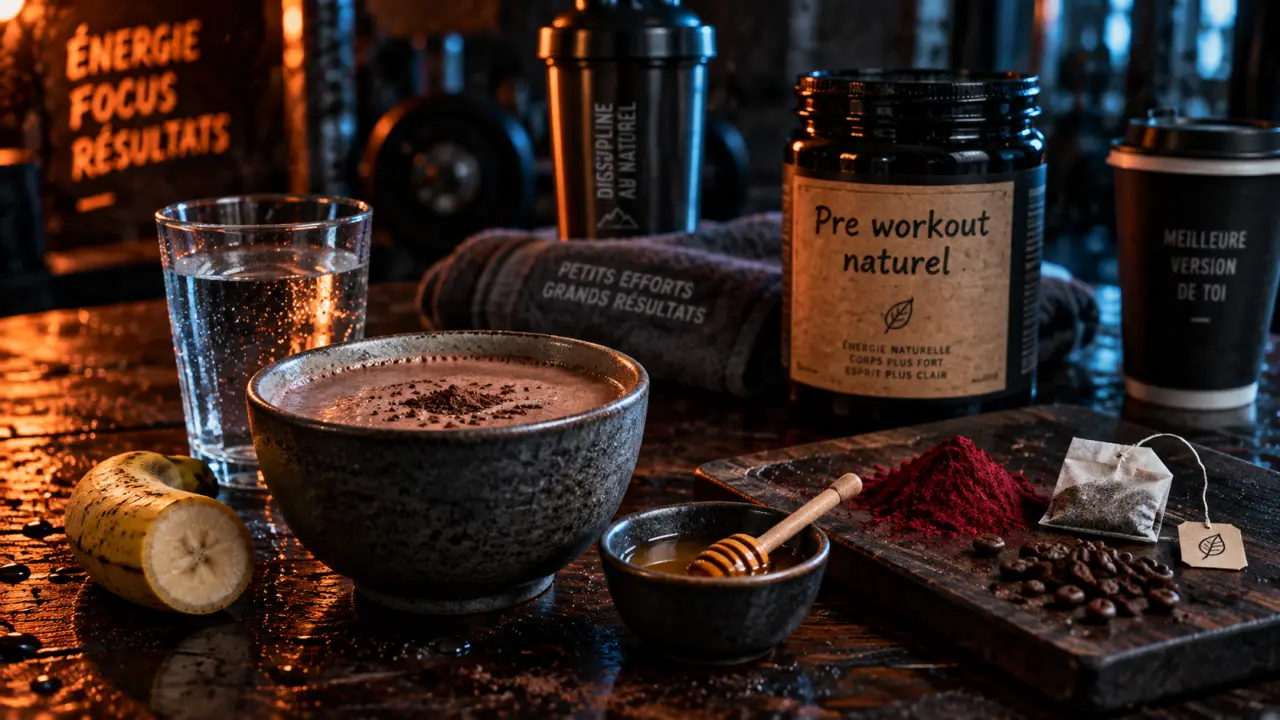 Pre workout naturel : dosage avant la séance, boisson cacao et ingrédients